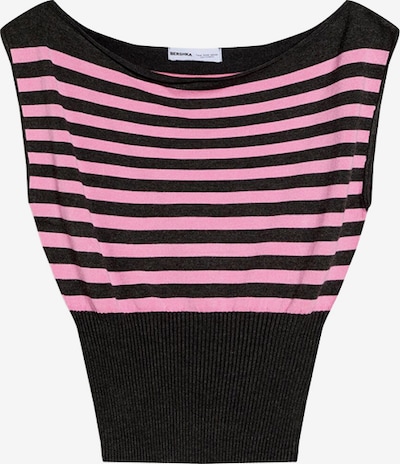 Bershka Paita 'BASBER' koossa XS värissä vaaleanpunainen / musta, Tuotenäkymä