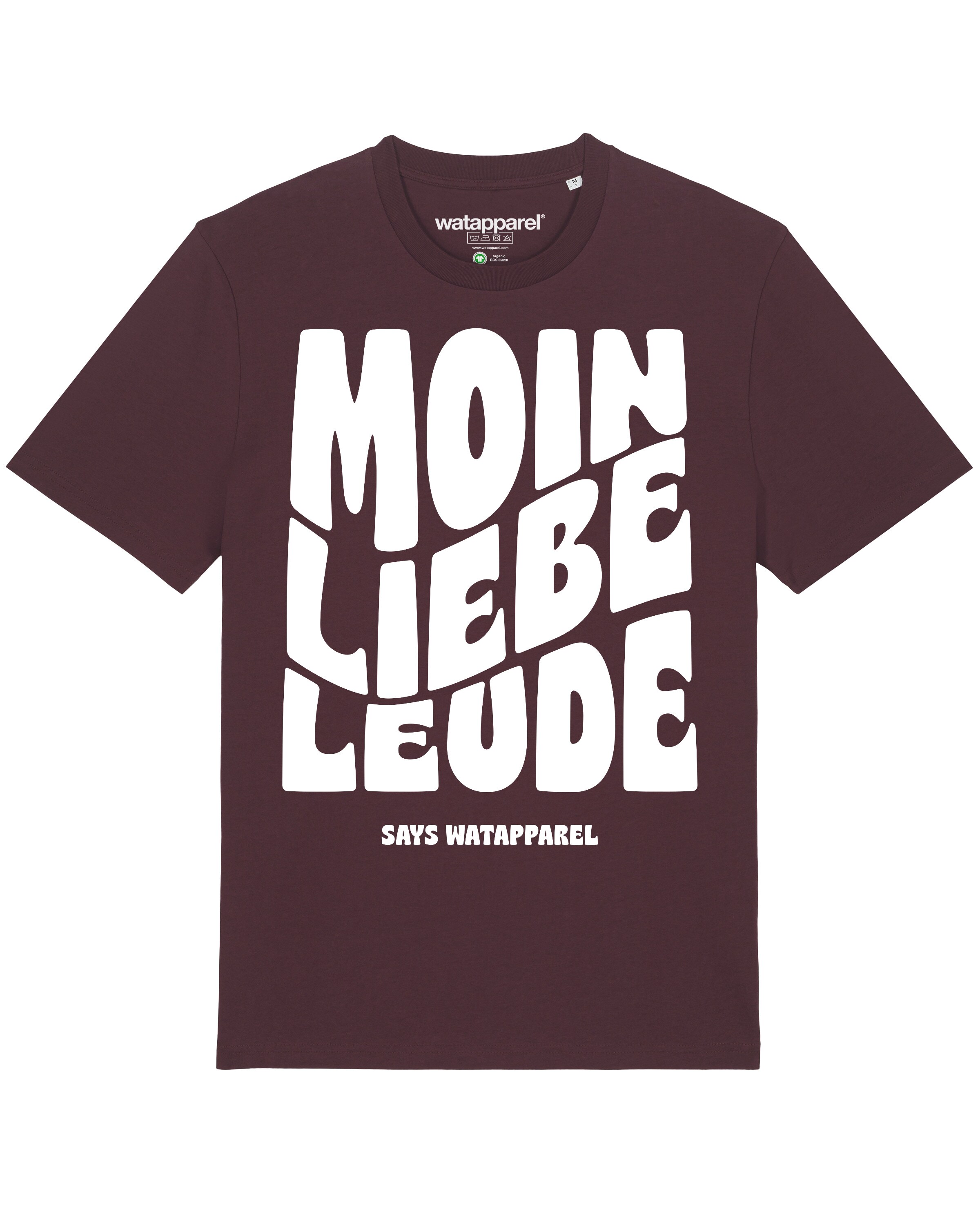 Watapparel Shirt 'Moin liebe Leude' in Red: front