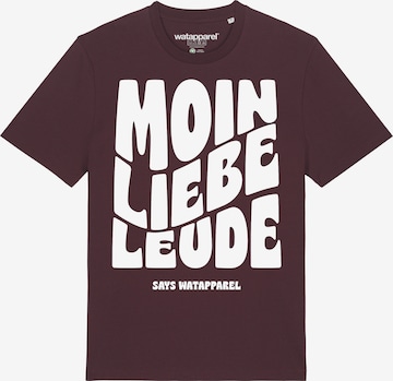 Watapparel Shirt 'Moin liebe Leude' in Red: front