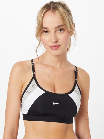 NIKE Bustier Sport bh in Zwart: voorkant