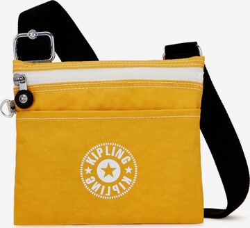 KIPLING - Mala de ombro 'Gib' em amarelo: frente