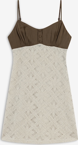 Twist Dress in Beige: front