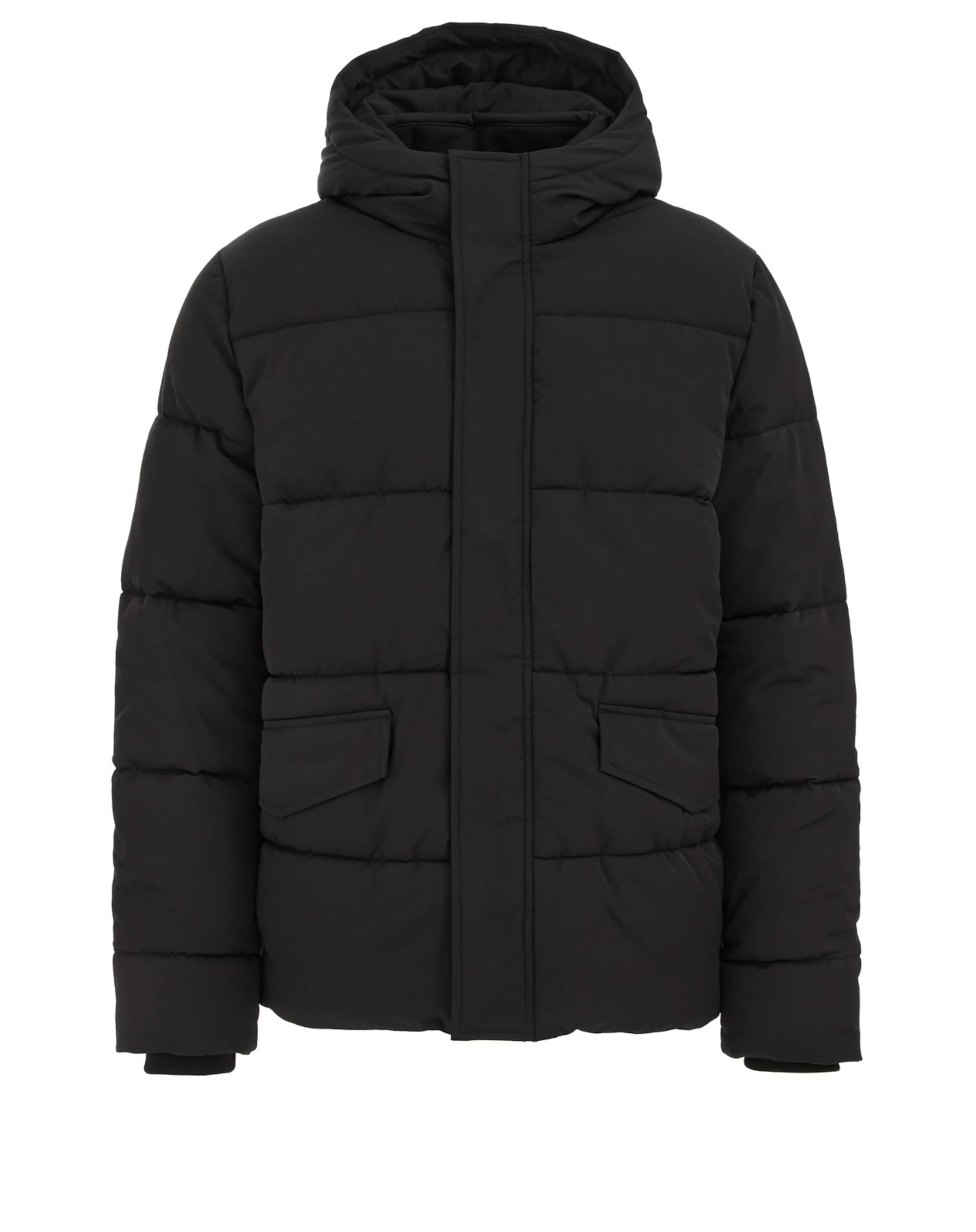 WE Fashion Зимняя куртка в Черный: спереди