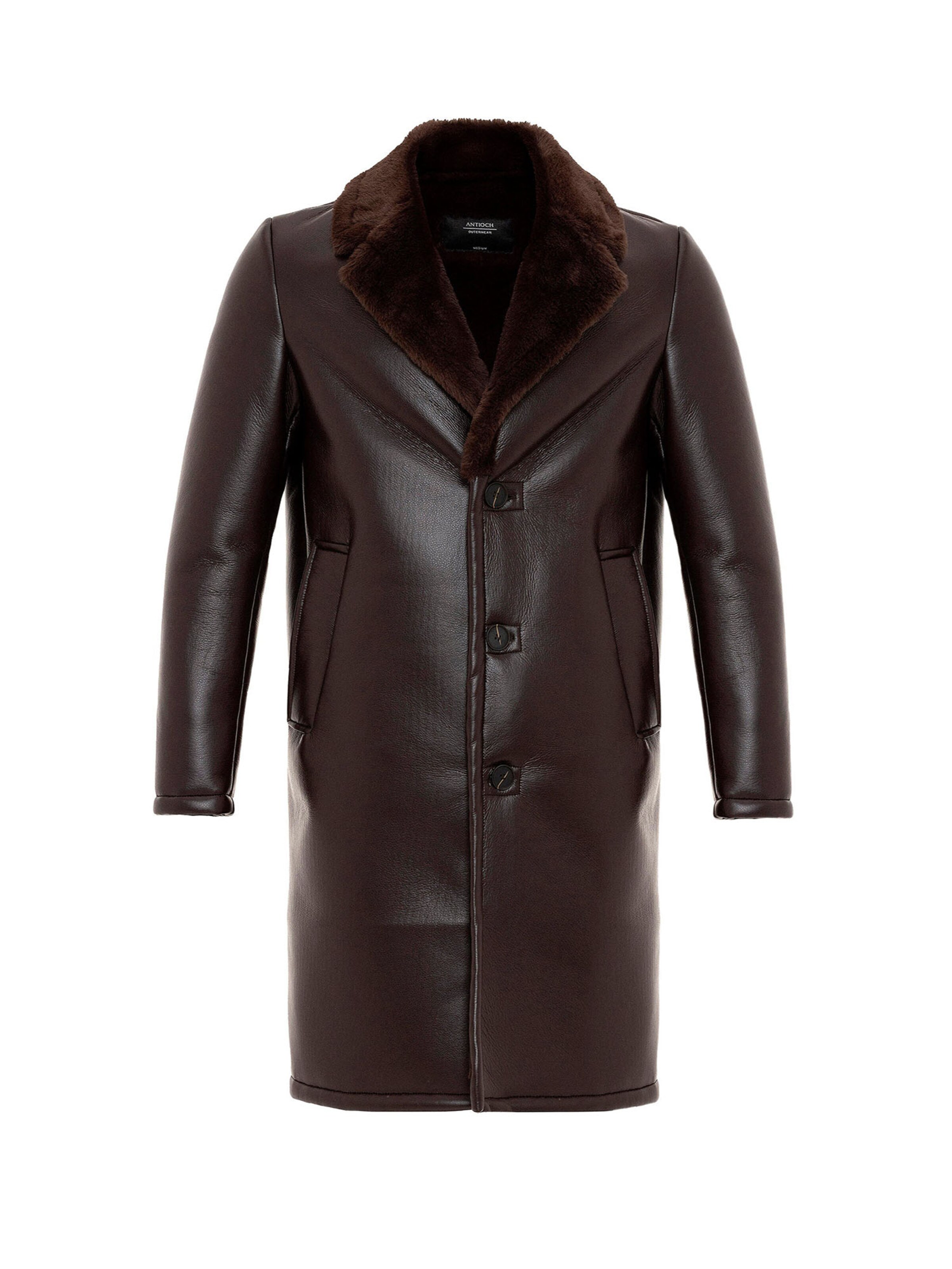 Antioch Zimný kabát - Hnedá: predná strana