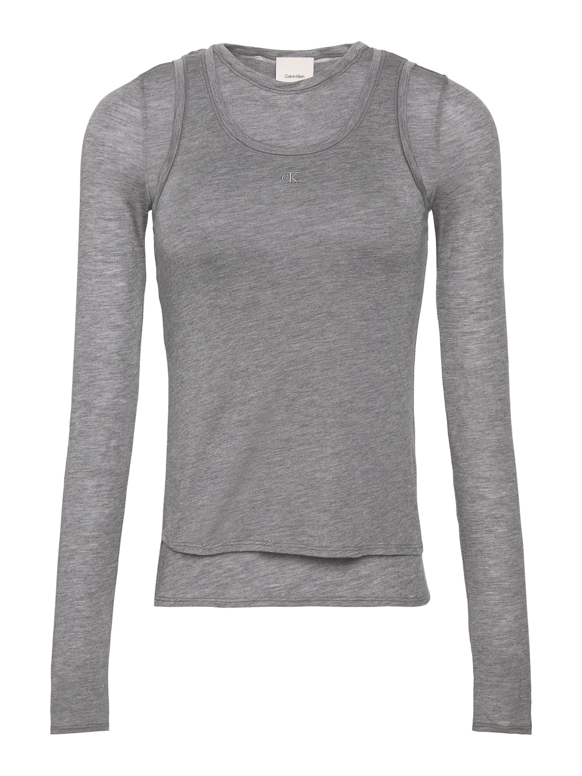 T-shirt Calvin Klein Jeans en gris : devant