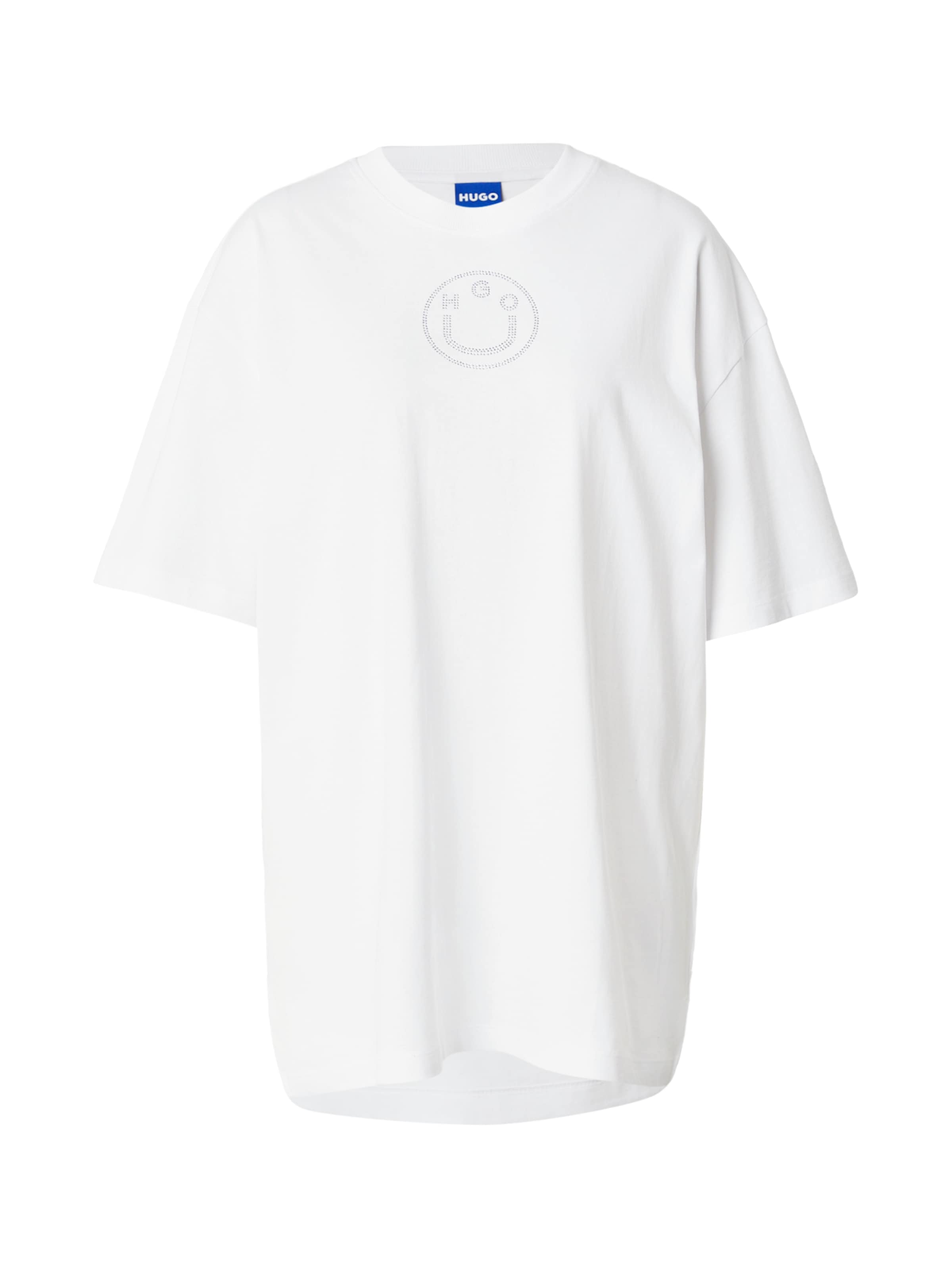 HUGO Μπλουζάκι σε λευκό: μπροστά
