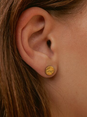 modabilé Ohrringe 'LOVE' in Gelb