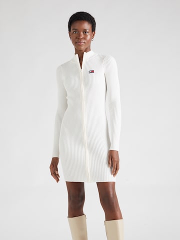 Tommy Jeans Knitted dress in White: front