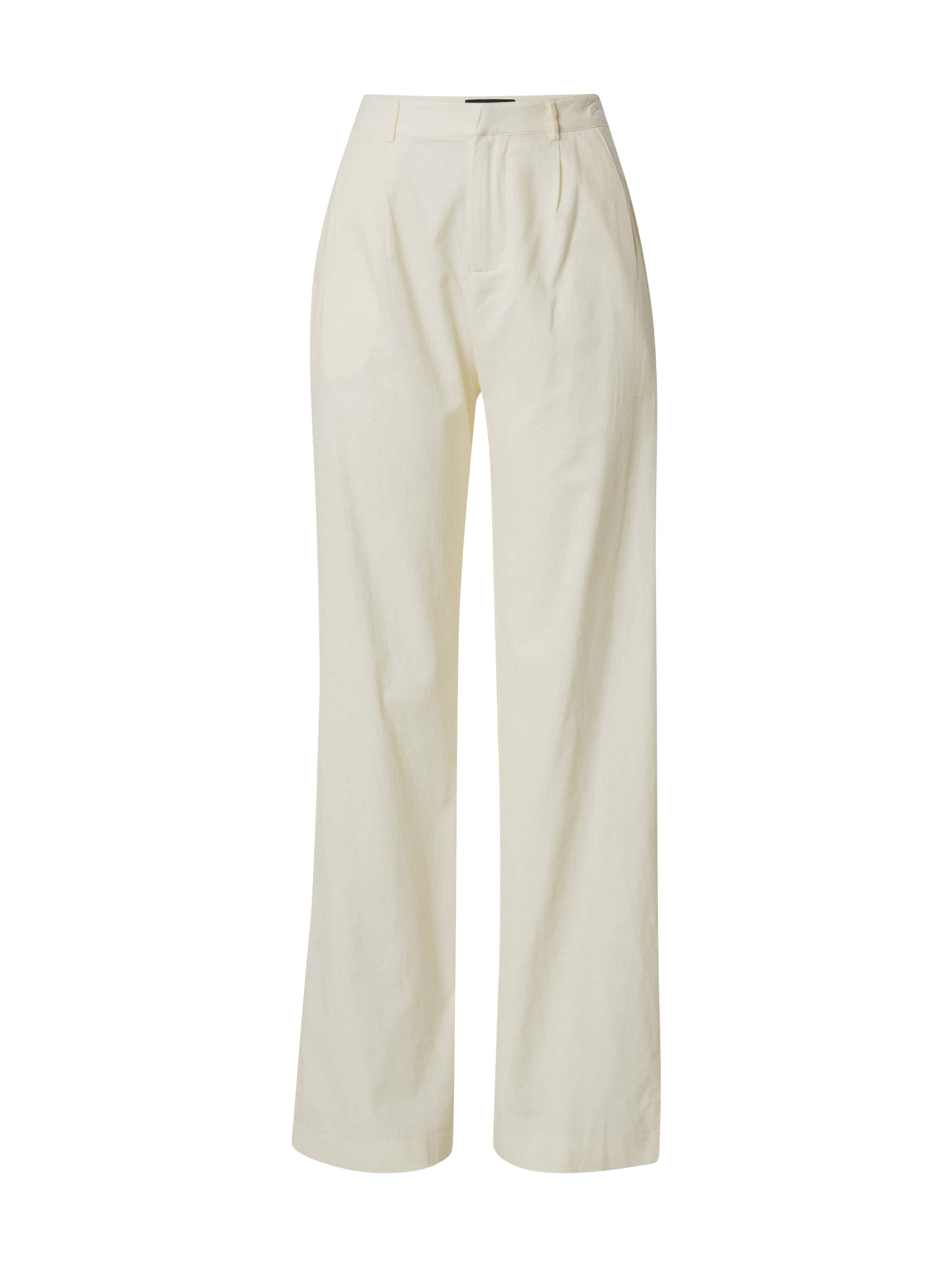 Misspap Loose fit Pleat-front trousers in Beige: front