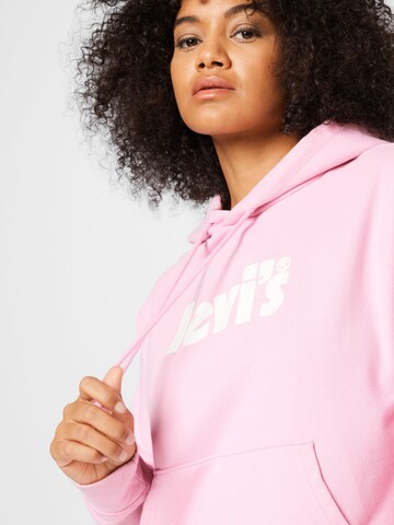 Levi's® Plus - Sweatshirt 'Graphic Standard Fit Hoodie' em rosa