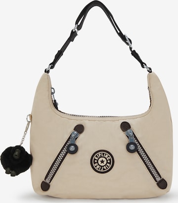 KIPLING - Mala de ombro 'Nikki' em bege: frente