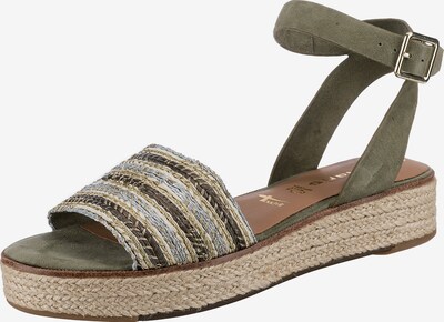 TAMARIS Sandale in beige / dunkelbraun / gold / khaki / silber, Produktansicht