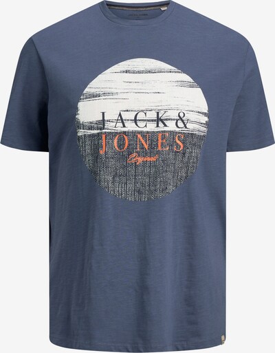 Jack & Jones Plus Majica u sivkasto plava / siva / narančasta / bijela, Pregled proizvoda