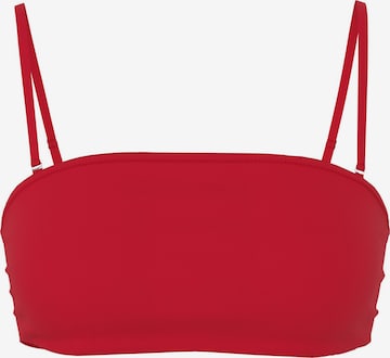 PIECES Bikini Top 'PCBAOMI' in Red: front