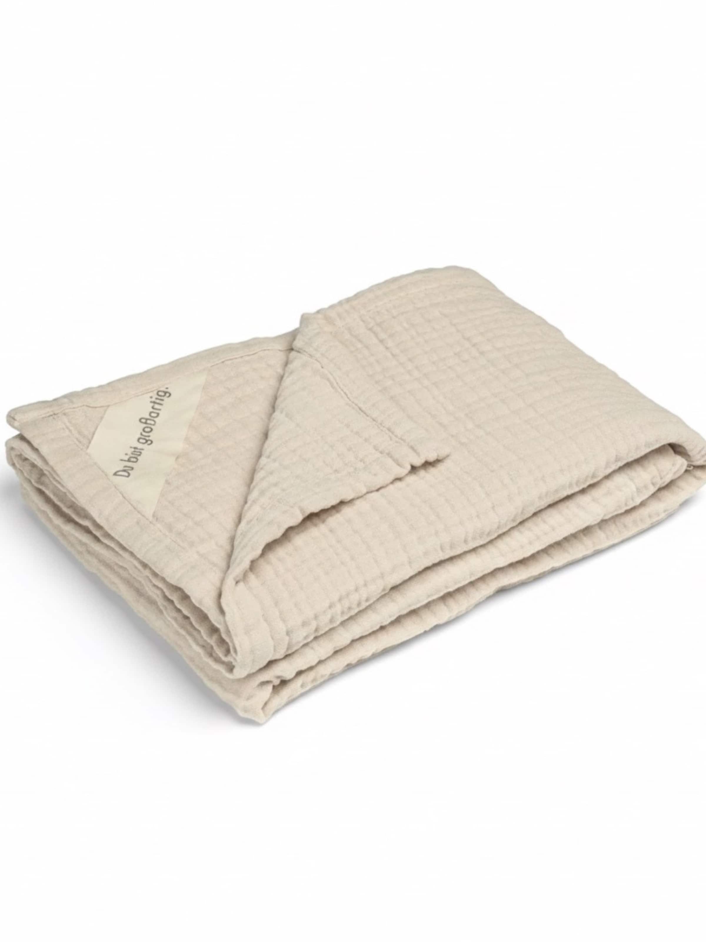 MOYO Babydecke 'MOYO Musselin Decke 100 cm x 75 cm'‌‌‌‌‌ in Beige: Vorderseite