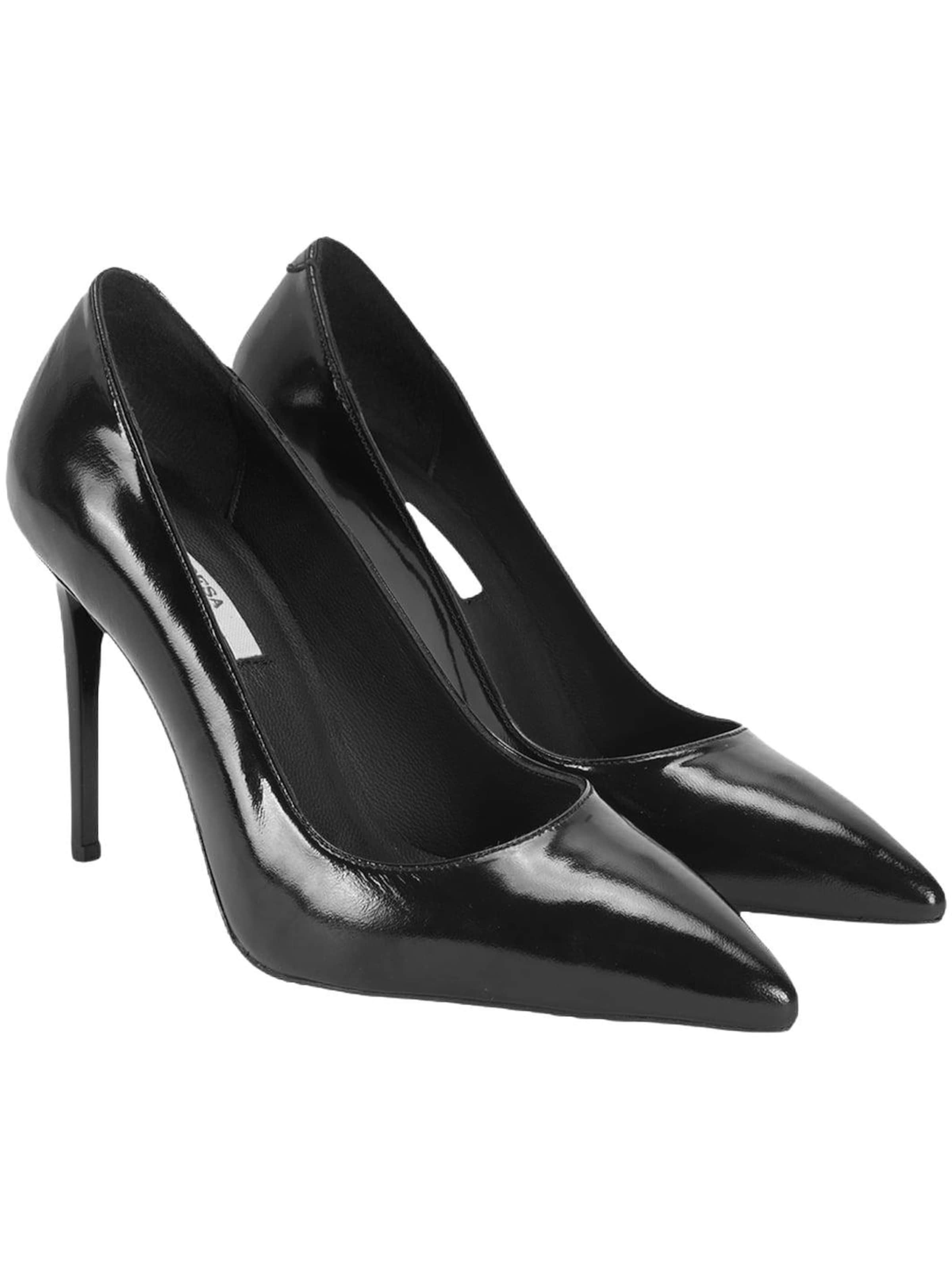 Desa Slipper 'Slip-Ons'‌ in Schwarz: Vorderseite