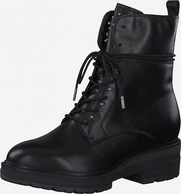 Tamaris Pure Relax Lace-Up Ankle Boots in Black: front