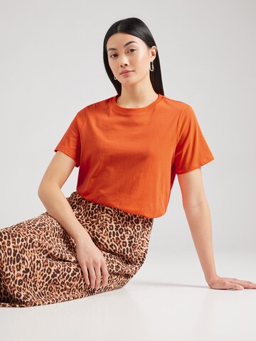 PIECES Shirt 'PCRIA' in Orange: front