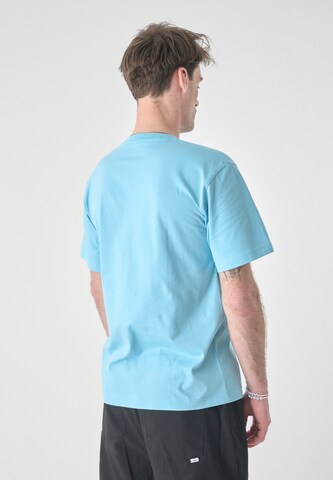 Cleptomanicx Shirt 'Classic Tee Storm Gull' in Blue