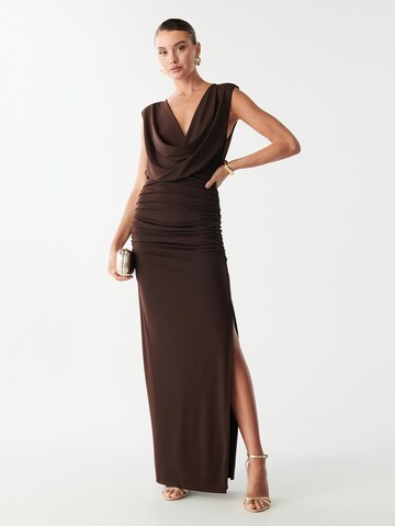 BWLDR Õhtukleit 'KAYLIE', värv pruun: eest vaates