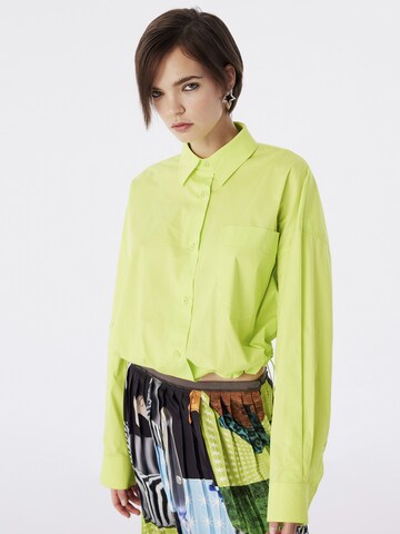 Twist Blouse in Groen: voorkant