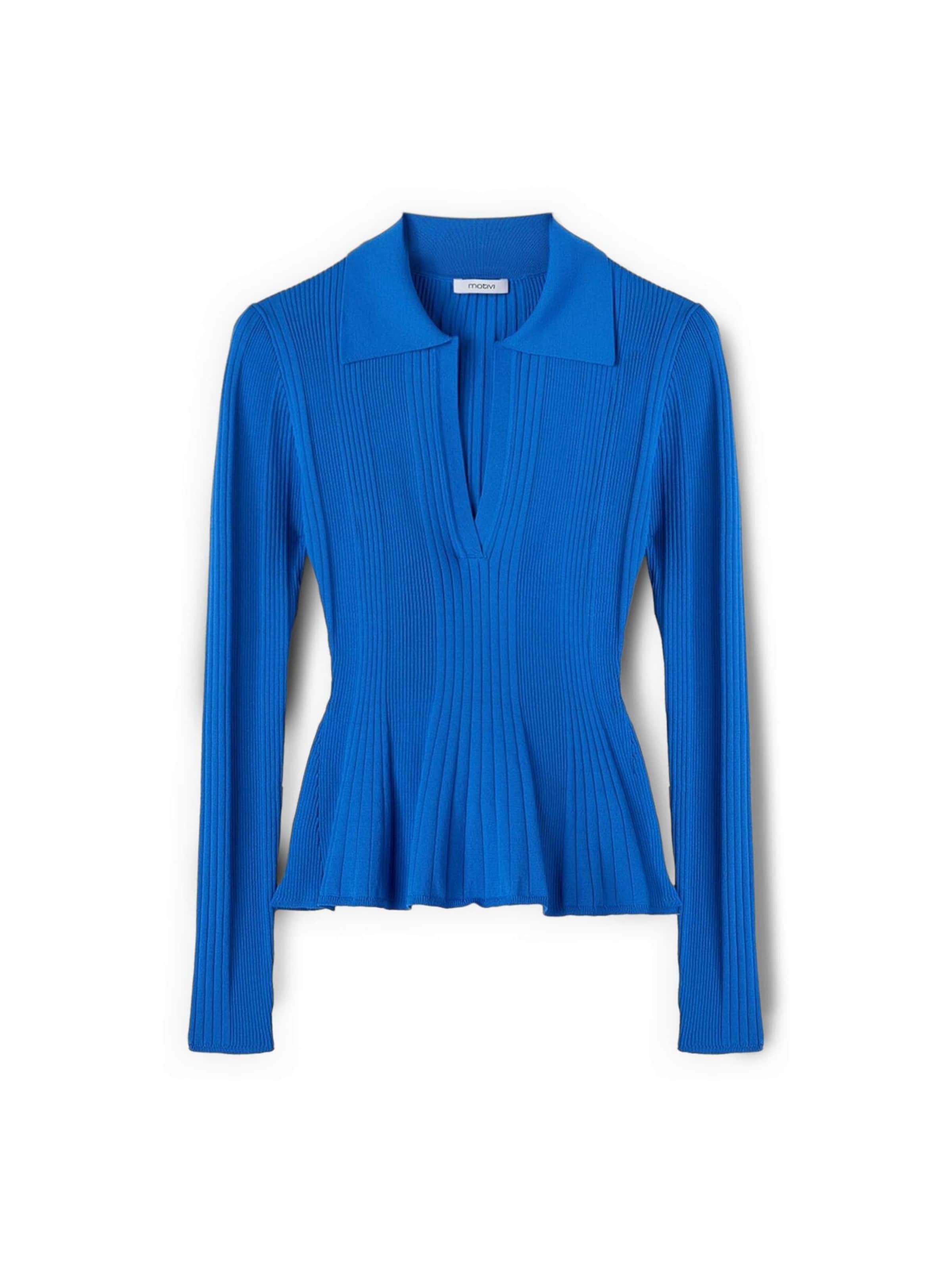 Pull-over MOTIVI en bleu : devant