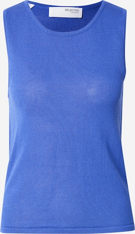 Tops en tricot 'SLFMOON' SELECTED en bleu : devant