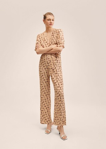 MANGO Jumpsuit 'Solange' in Bruin: voorkant