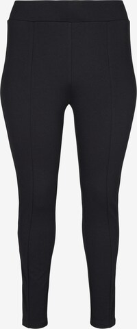 Zizzi Skinny Leggings 'JWINOLA' in Zwart: voorkant