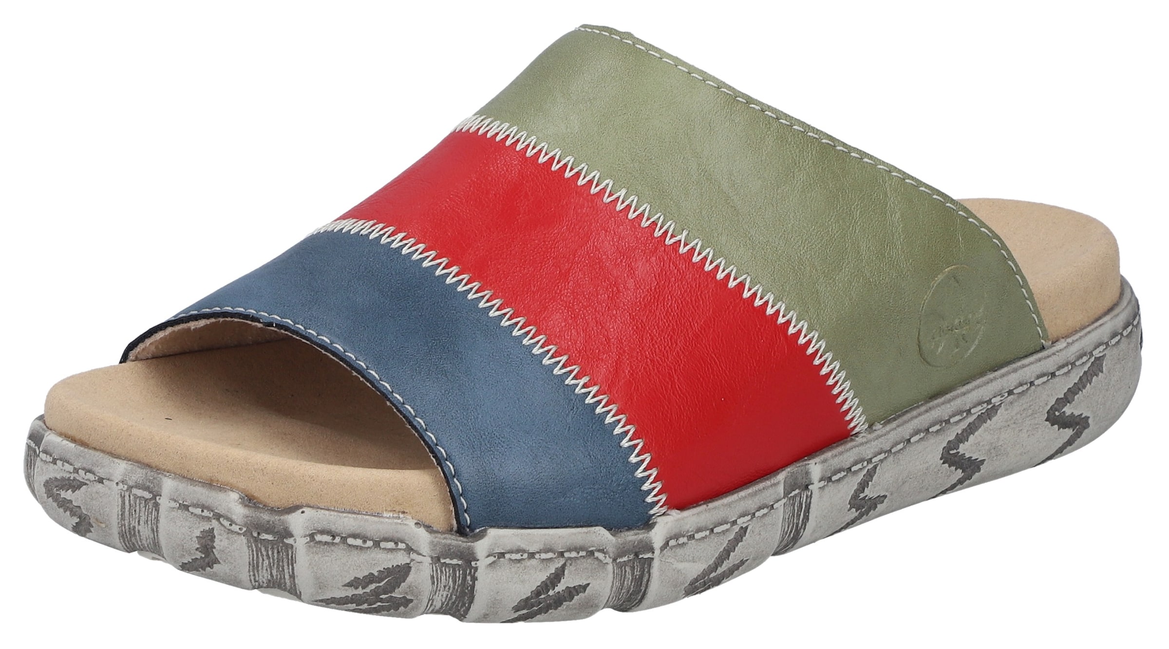 Mule Rieker en mélange de couleurs : devant