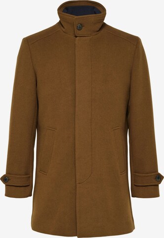 SELECTED HOMME Between-seasons coat 'Reuben' in Brown: front