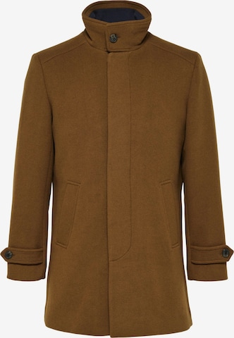 SELECTED HOMME Between-Seasons Coat 'Reuben' in Brown: front