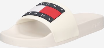 Tommy Jeans - Sapato aberto em branco: frente