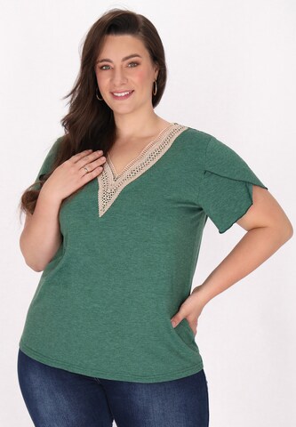 IZIA Shirt in Groen: voorkant