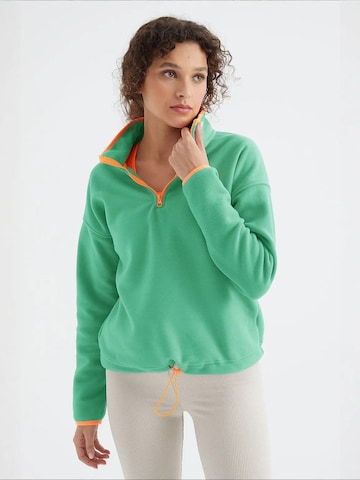 Tommy LifeSweater majica 'Sweatshirts' - zelena boja: prednji dio