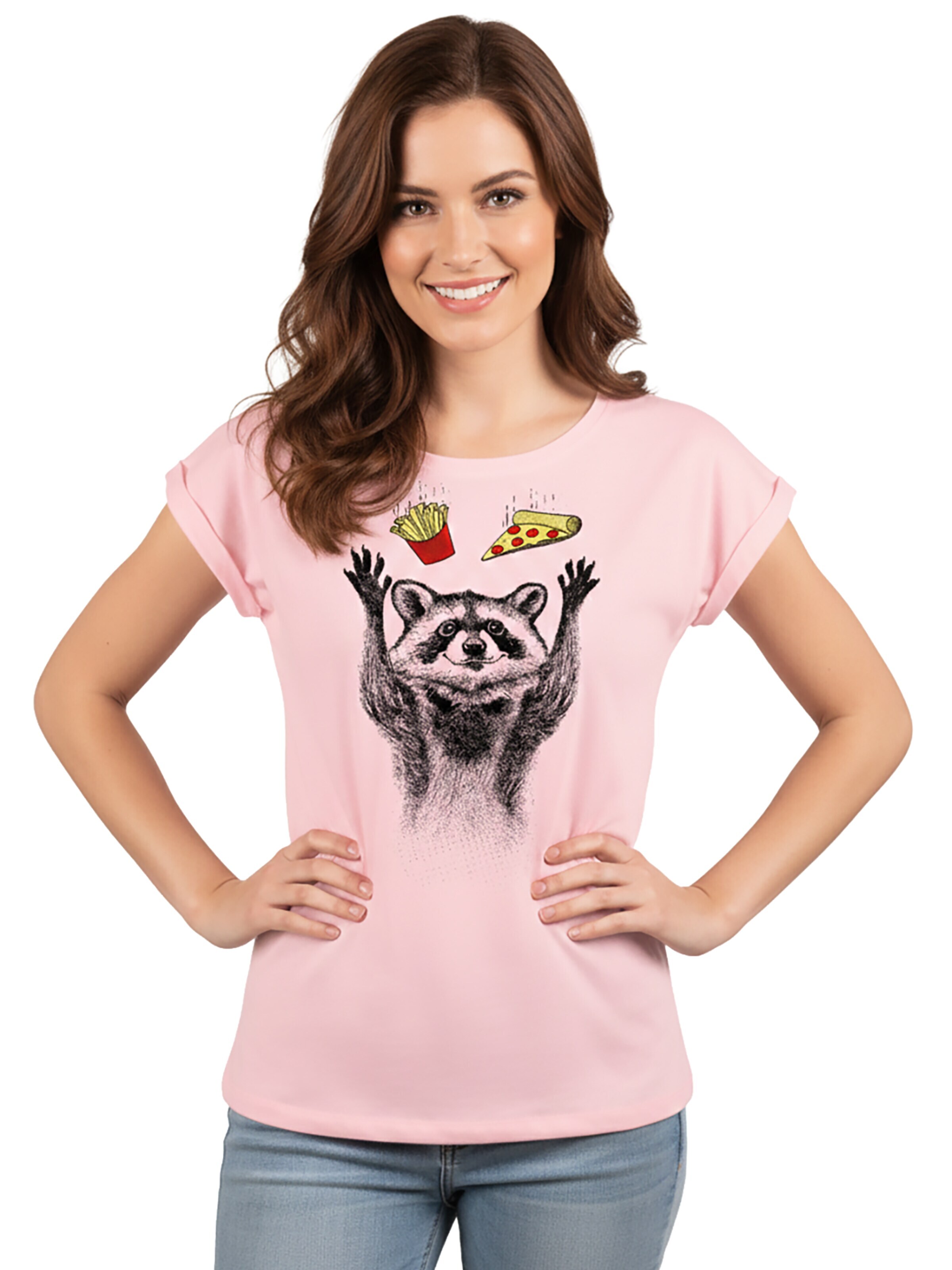 MAKAYA Shirt 'Pizza' in Pink