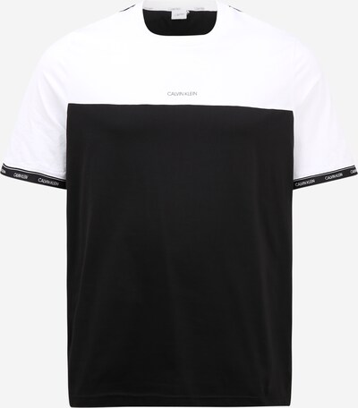 Calvin Klein Big & Tall T-Shirt en noir / blanc, Vue avec produit