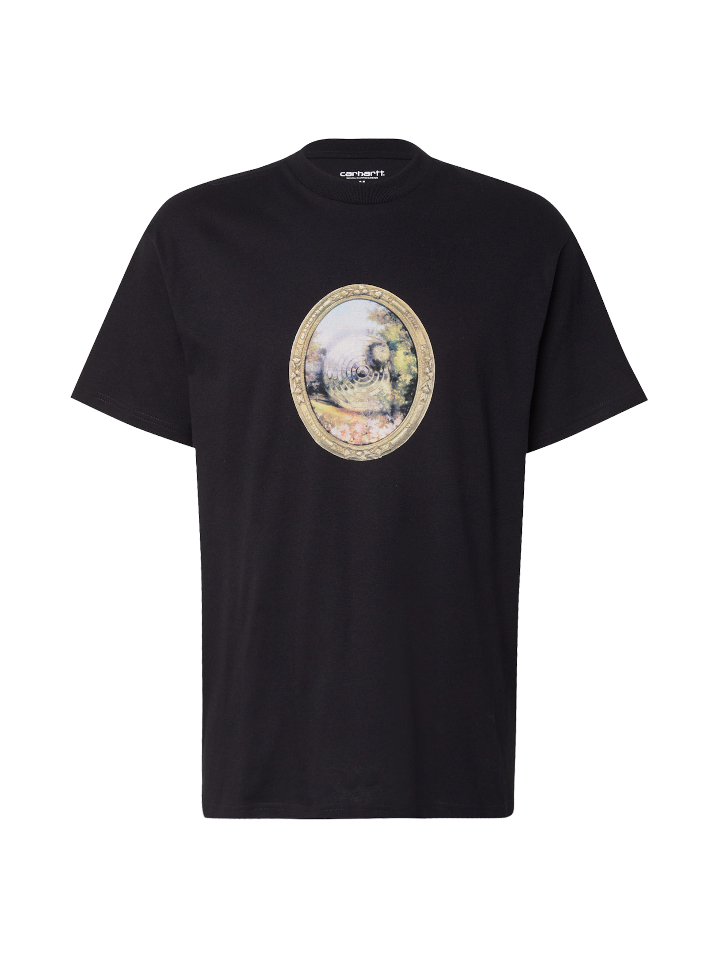 melns Carhartt WIP T-Krekls 'Mirror': no priekšpuses