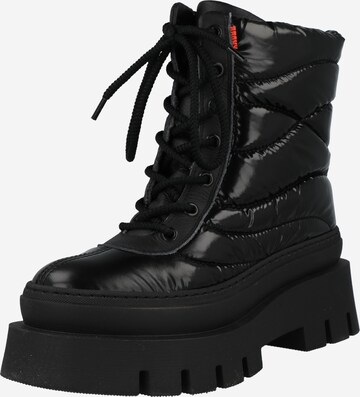 BRONX - Botines con cordones 'Evi Ann' en negro: frente