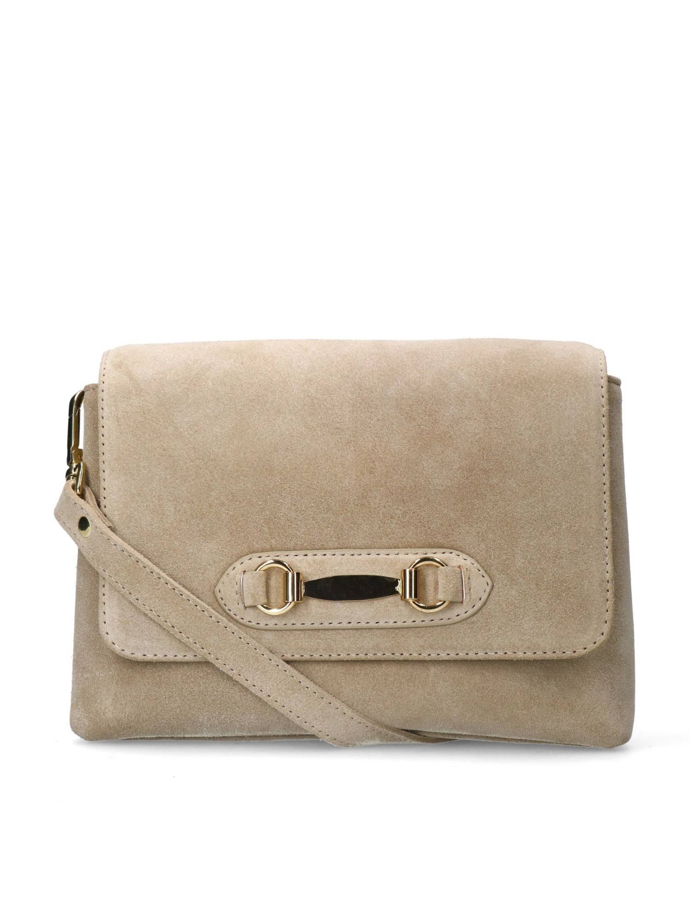 MANFIELD Crossbody Bag in Beige: front