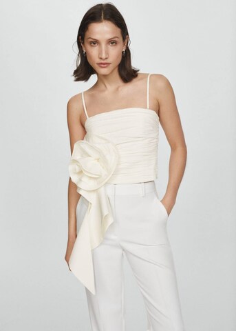 MANGO Top 'Napoli' in White: front