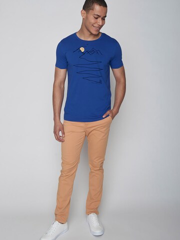 GREENBOMB Shirt 'Bike Path' in Blue