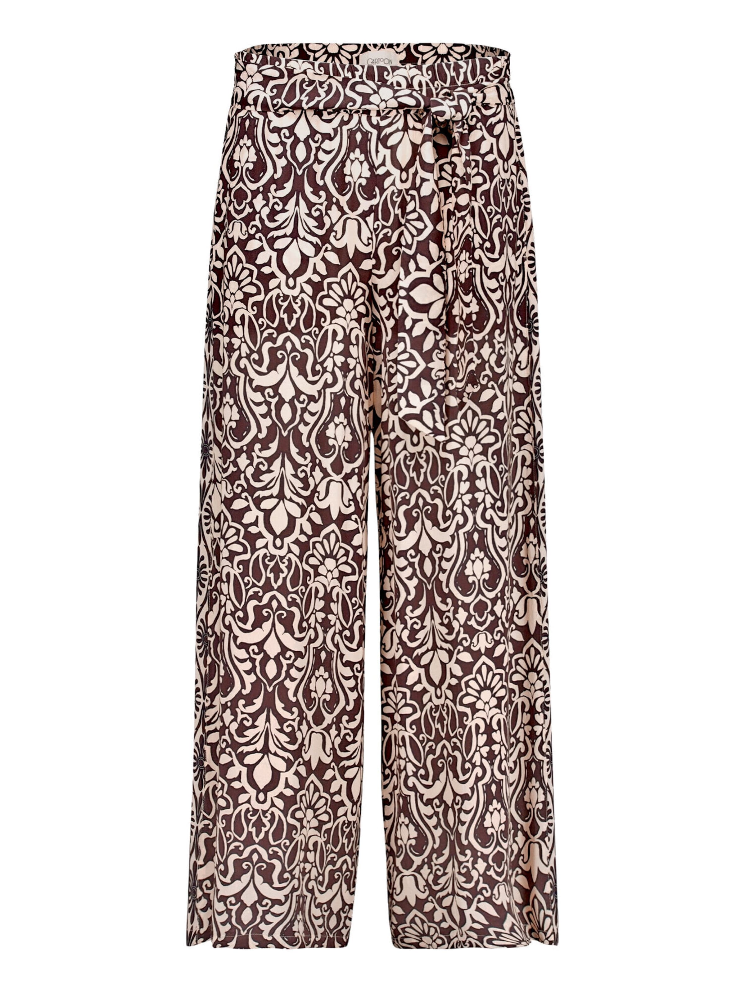 Cartoon Loosefit Hose 'Palazzo' in Braun: Vorderseite