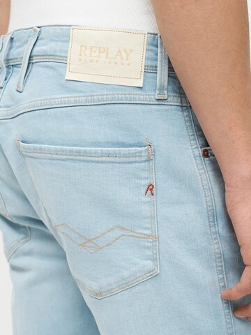REPLAY Слим фит Дънки 'ANBASS' в синьо
