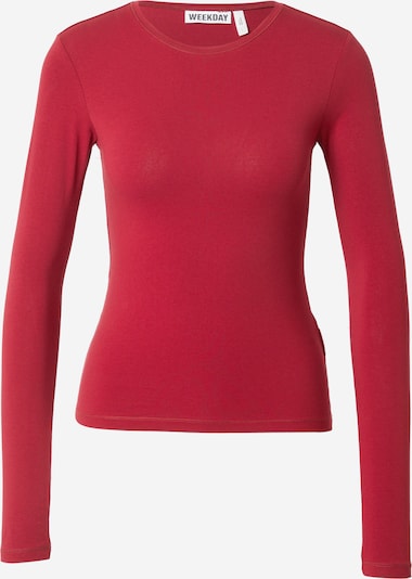 WEEKDAY T-shirt en canneberge, Vue avec produit