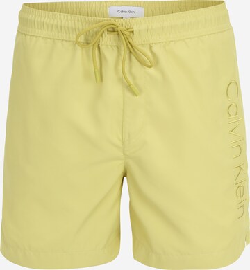 Calvin Klein Swimwear Board Shorts in Yellow: front