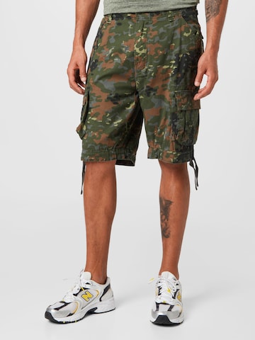 Regular Pantalon cargo Brandit en vert : devant