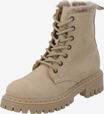 Bottes à lacets 'Giase' Palado en beige : devant