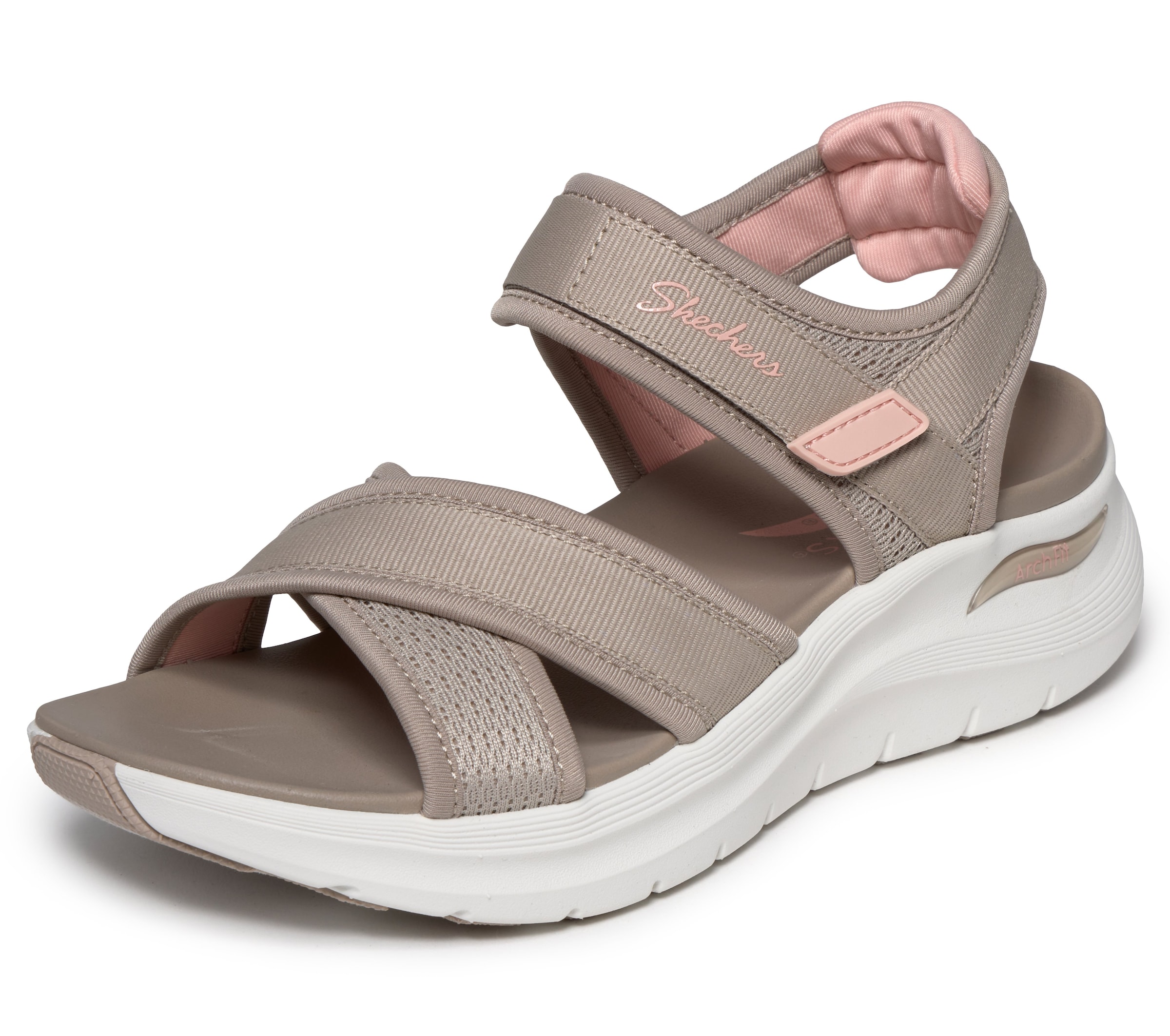 SKECHERS Sandale in Beige: Vorderseite