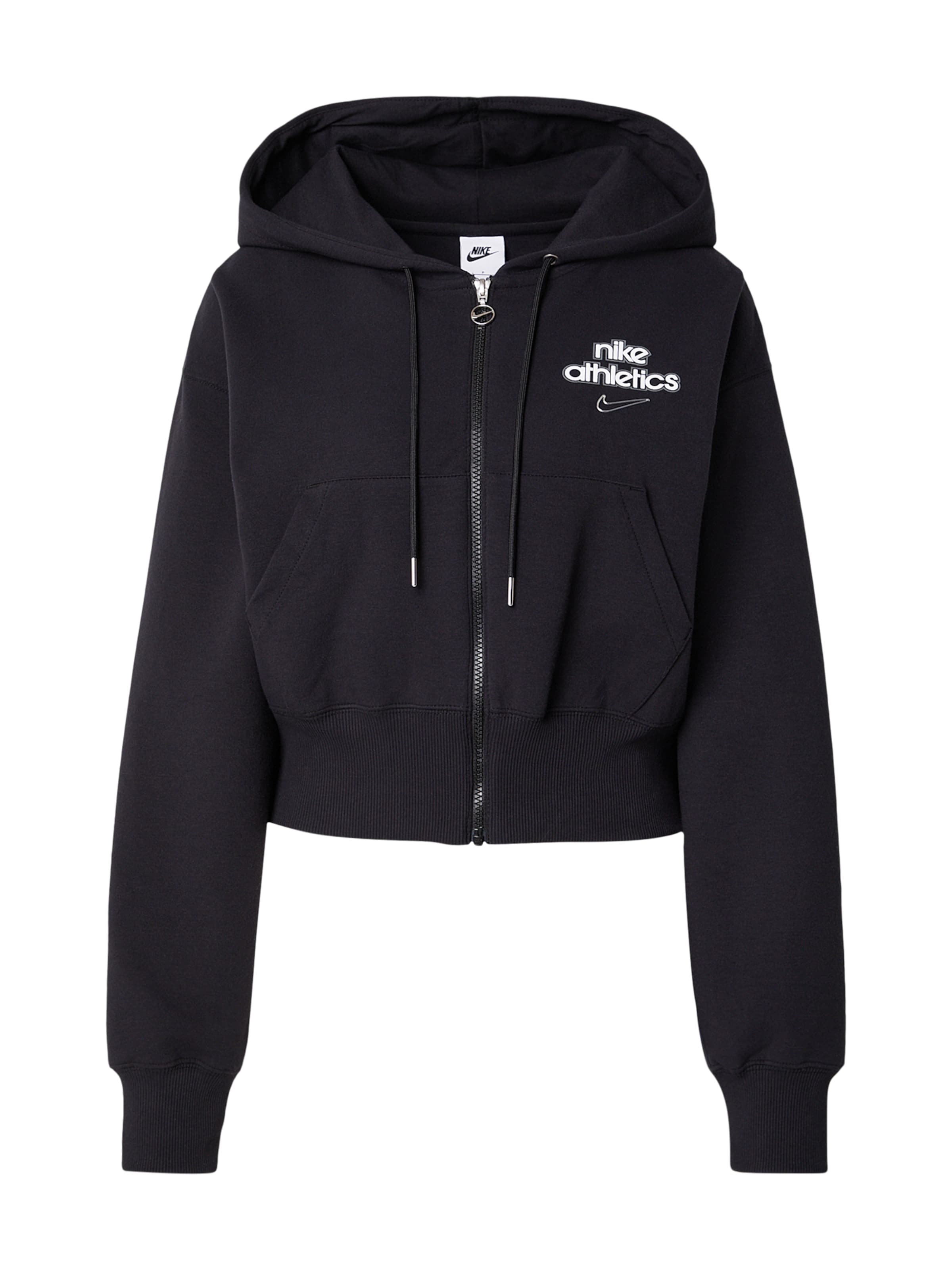 Nike Sportswear Ζακέτα φούτερ 'PHNX FLC' σε μαύρο: μπροστά